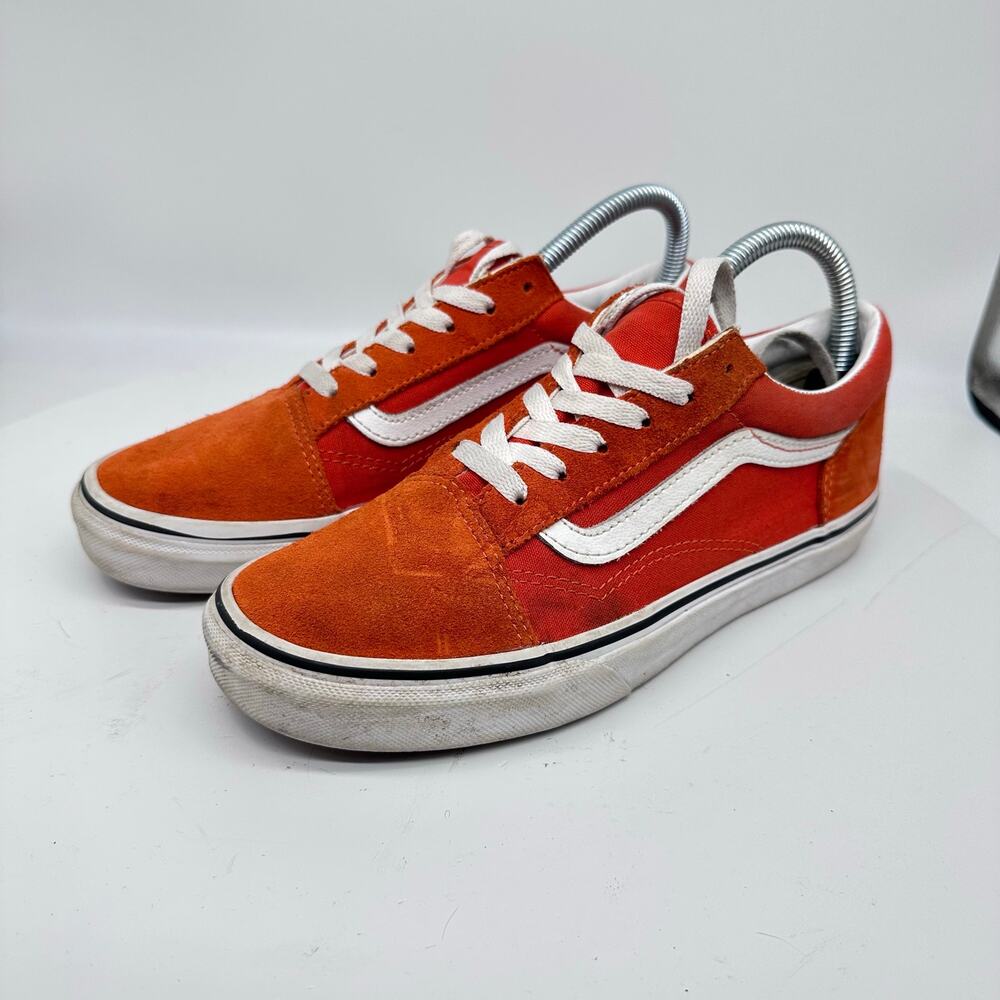 Vans Old Skool Orange Theory Low Cut Lace Up Suede Sneakers Kids 6.5